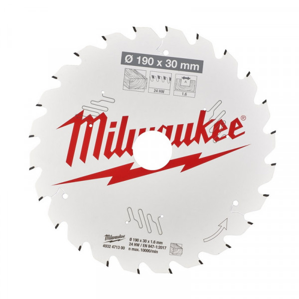 Milwaukee Kreissägeblatt CSB P W 190 x 30 x 1,6 x 24ATB - 190/30 mm - 4932471300